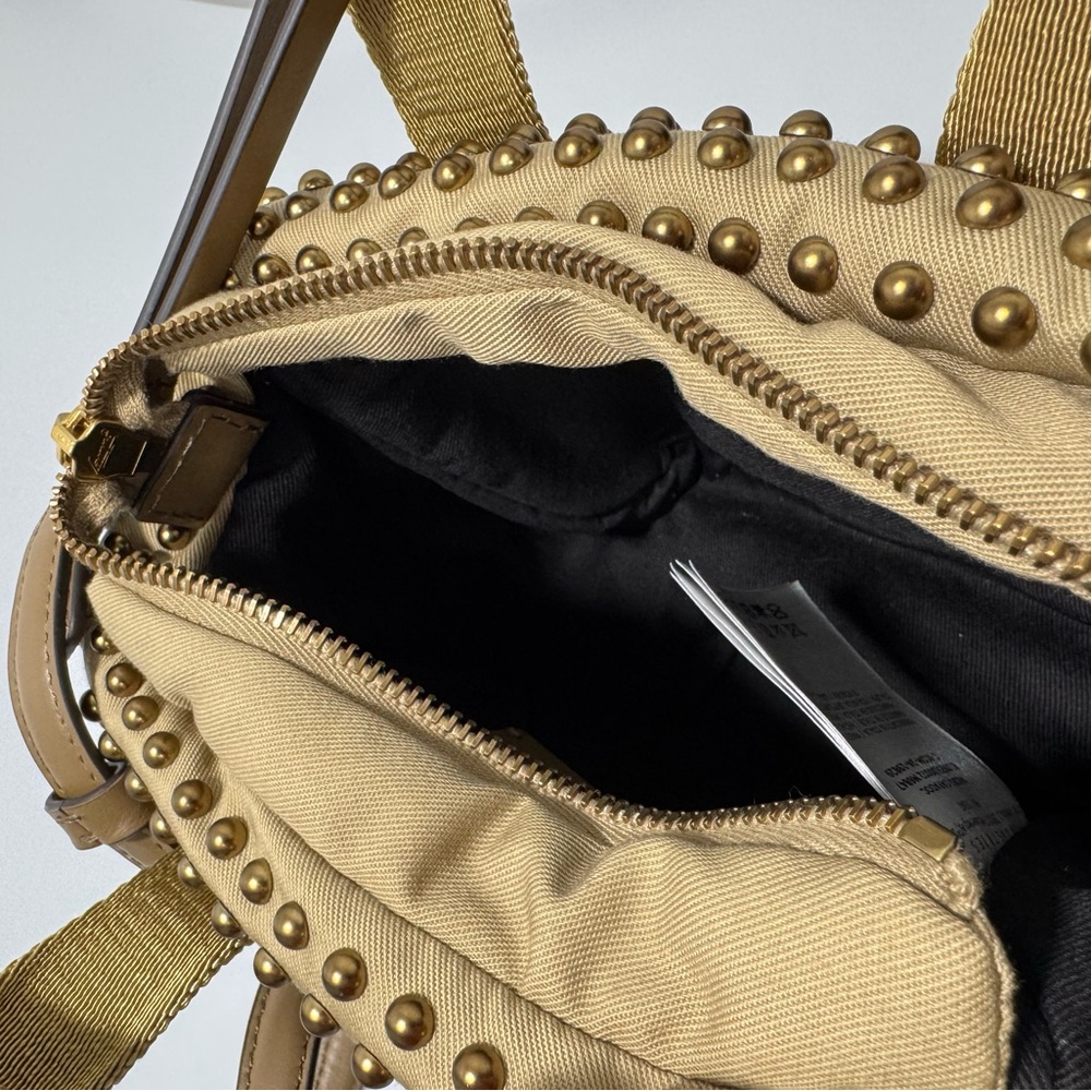 Moncler Micro Caradoc Tote Bag Khaki Gold - Picture 8 of 13
